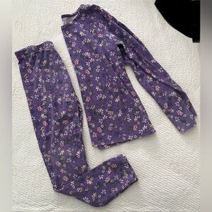 🎁The Children's Place Girls Floral Long Sleeve Shirt & Leggings Set- Size Large🎁